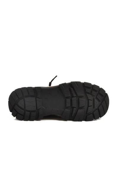 Guja Siyah Hakiki Deri Bağcıklı Erkek Sneaker - Resim 5