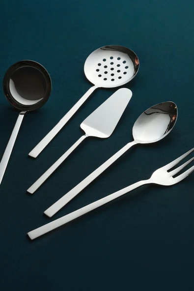 Hisar Tulip 5 Parça Çelik Servis Seti