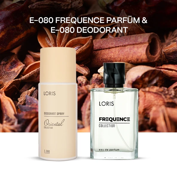Loris E-080 Frequence Erkek Parfüm 50 Ml & E-080 Erkek Deodorant 150 Ml