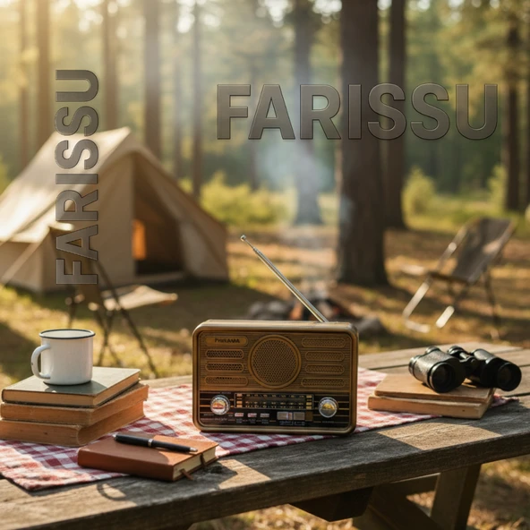 BK-340 Solar Şarjlı Retro Görünümlü AM/FM/SW 3 Bant Dünya Radyosu ve MP3 Çalar - Kahve/Bronz - 3
