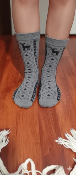 Desenli Bayan Soket Çorap - Resim 5