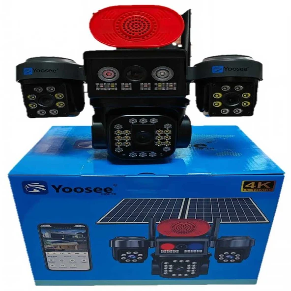 YOOSEE 4G PRO 16MP SİM KARTLI ÇİFT SOLAR PANELLİ KAMERA - Resim 3