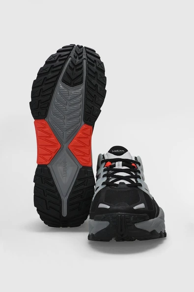 Lufian Siyah Fileli Erkek Spor Ayakkabı - Resim 6