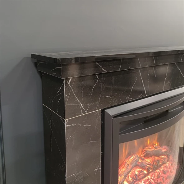 Dlc 1165 Ceningan 1800 Watt Mermer Desenli Dekoratif Elektrikli Şömine - Resim 3