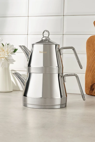 Hisar Orlando İndüksiyon Tabanlı Midi Çelik Çaydanlık - 3