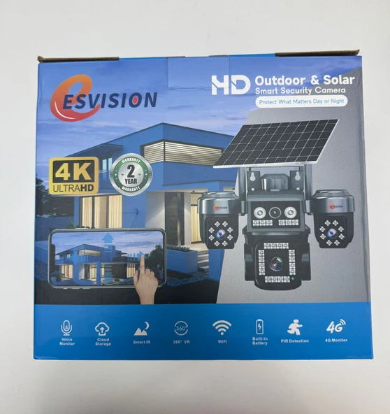 Vivatech S5704 8MP 4 Kameralı 4G Çift Solar Panel 16X Zoom Dual Batarya HiEasy AOV (Sürekli Kayıt) Gece Görüş Çift Yönlü Ses - 11
