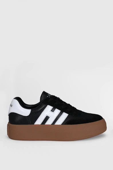 Lufian Siyah Hakiki Deri Bağcıklı Unisex Sneaker ürün görseli