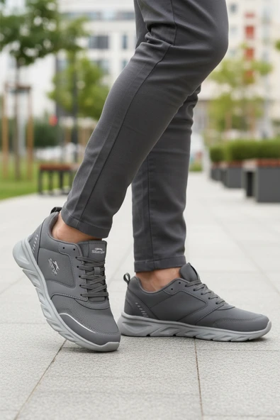 Slazenger Füme Bağcıklı Erkek Spor Ayakkabı - Resim 3