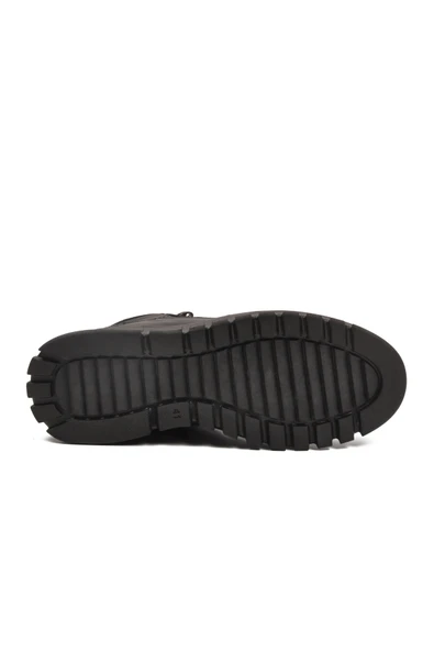 Aspor Siyah Hakiki Deri Kürklü Fermuarlı Erkek Klasik Bot - 5