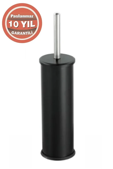 AJU Paslanmaz Metal Siyah Tuvalet Fırçası - Şık ve Fonksiyonel Klozet Fırçası