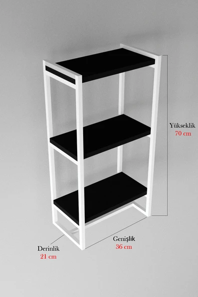 AJU Havluluk Duvar Rafı 3 Katlı Raf Banyo Mutfak Düzenleyici Modern Geniş Depolama Rafı Şık Havlu Askısı - 5