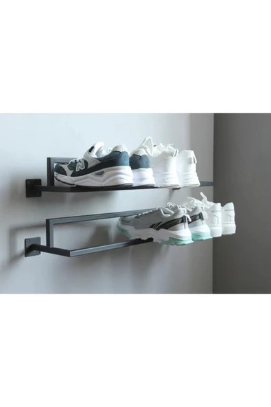 AJU Metal Ayakkabı Rafı Duvara Monte Ayakkabılık Modern Şık Tasarım Özel Ayakkabı Çizme Depolama 1 ADET