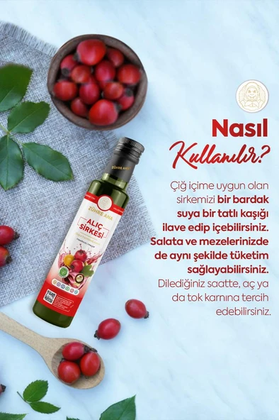 Zühre Ana Alıç Sirkesi Doğal Fermantasyon Hawthorn Vinegar 500 Ml - Resim 2