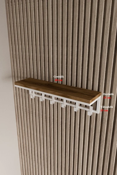 AJU Portmanto Duvar Askısı 6 Kanca Geniş Askılık Elbise Palto Şemsiye Askısı Banyo Mutfak Ev Askılığı - 7