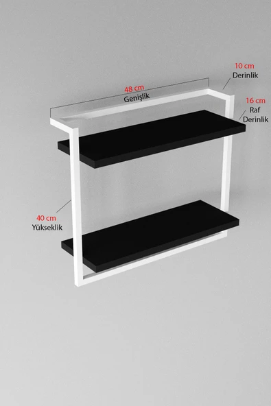 AJU 2 Katlı Raf Havluluk Kitaplık Aksesuar Rafı Ev Banyo Mutfak Düzenleyici Çok Amaçlı Raf Geniş Aralık - 7