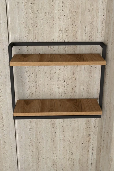 AJU 2 Katlı Raf Havluluk Kitaplık Aksesuar Rafı Ev Banyo Mutfak Düzenleyici Çok Amaçlı Raf Geniş Aralık - 8