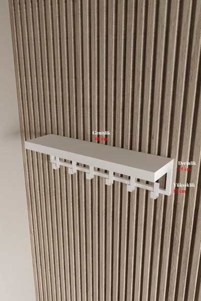 AJU Portmanto Duvar Askısı 6 Kanca Geniş Askılık Elbise Palto Şemsiye Askısı Banyo Mutfak Ev Askılığı - 7