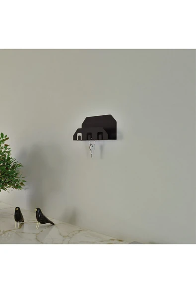 AJU Anahtar Askılığı Duvara Monte Modern Düzenleyici Metal Anahtar Ceket Çanta Askısı Posta Düzenleyici - Resim 5