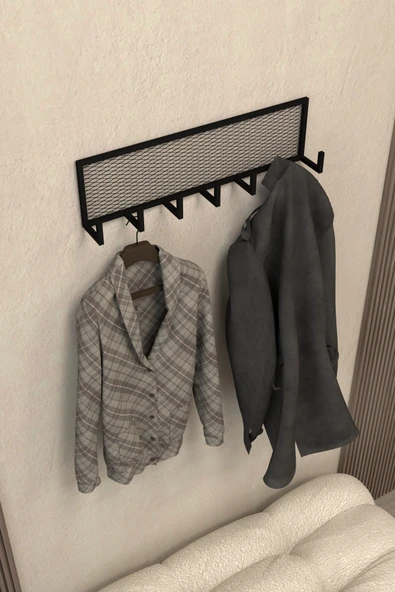 AJU Duvar Askısı Portmanto Elbise Havlu Askılığı Ev Banyo Mutfak Düzenleyici Modern 7 Kol Metal Askılık - 5