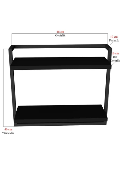 AJU 2 Katlı Raf Havluluk Kitaplık Aksesuar Rafı Ev Banyo Mutfak Düzenleyici Çok Amaçlı Raf Geniş Aralık - 7