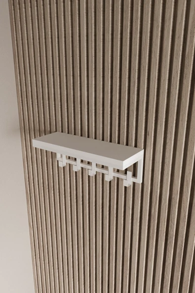 AJU Modern Portmanto Duvar Tipi Askılık ve Raf Ceket Şemsiye Çanta Havlu Elbise Posta Hol Koridor Askısı - Resim 6