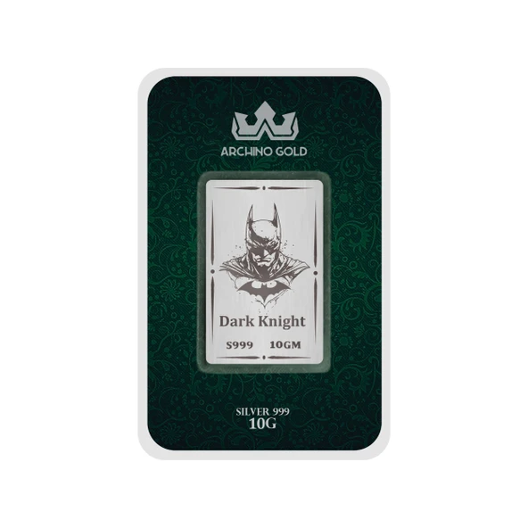 Hediyeye Özel 10 Gram Karanlıkta Parlayan Gölgelerin Kahramanını Simgeleyen 999 Ayar Gümüş Külçesi-695 - 2