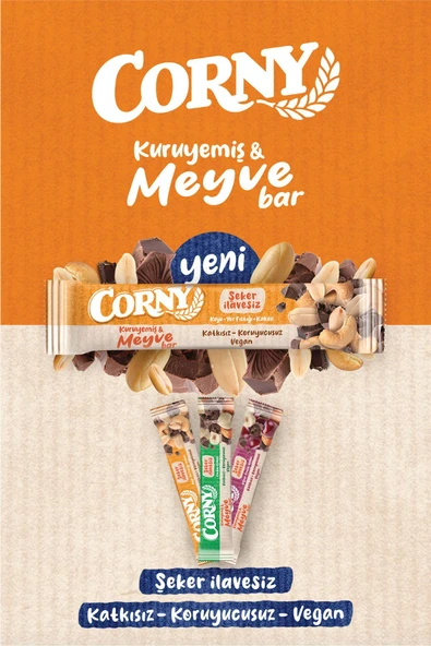 Corny Kaju Kakao Yer Fıstığı Meyve Bar - 12 Adet - 3