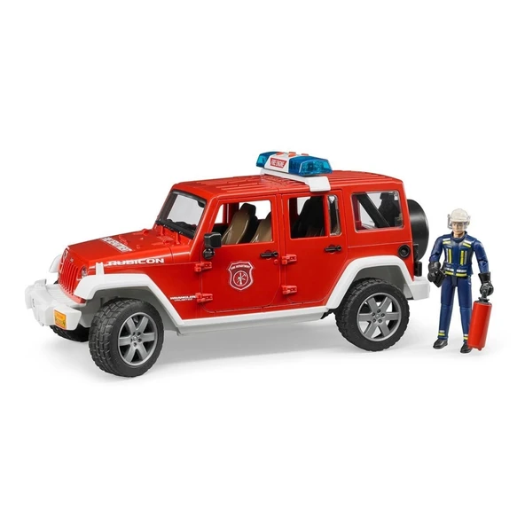 Bruder Jeep Wrangler Rubicon İtfaiye Aracı Ve İtfaiyeci BR02528 ürün görseli