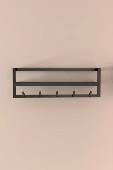 AJU Portmanto Duvar Askılığı Modern Metal Askılık Hol Koridor Mutfak Banyo Havlu Elbise Anahtar Askısı - 8