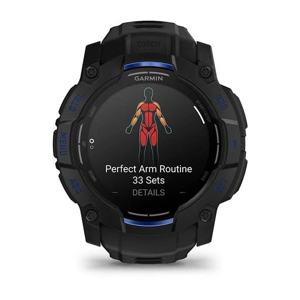Garmin Instinct 3 - 50 mm AMOLED Siyah Mavi - Resim 10