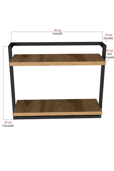AJU 2 Katlı Raf Havluluk Kitaplık Aksesuar Rafı Ev Banyo Mutfak Düzenleyici Çok Amaçlı Raf Geniş Aralık - 7