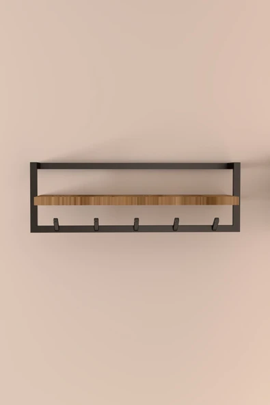 AJU Modern Metal Raflı Askılık Portmanto Hol Koridor Mutfak Banyo Havlu Elbise Anahtar Askısı - Resim 8