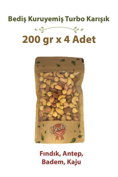 Bediş Naturel Turbo Karışık 200 gr x 4 Adet