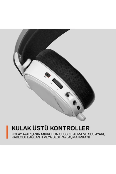 (OUTLET) SteelSeries Arctis 7 Plus Beyaz Multi-platform Wireless Kablosuz 7.1 Usb-c Gaming Oyuncu Kulaklık - Resim 5