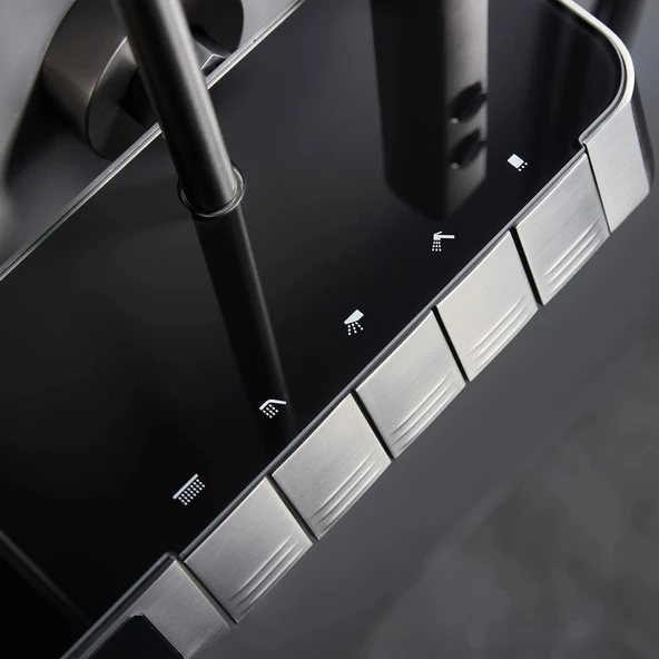 PIANO Tepe Duş Sistemi Termostatik Metalik Gri DS.PN710GR - 3