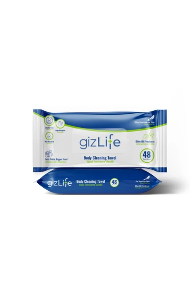 Gizlife Vücut Temizleme Mendili 24 Paket 1152 Yaprak ürün görseli