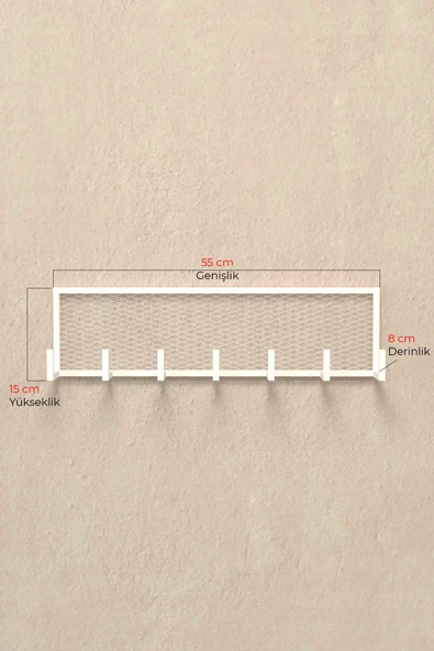 AJU Duvar Askısı Portmanto Elbise Havlu Askılığı Ev Banyo Mutfak Düzenleyici Modern 7 Kol Metal Askılık - 6