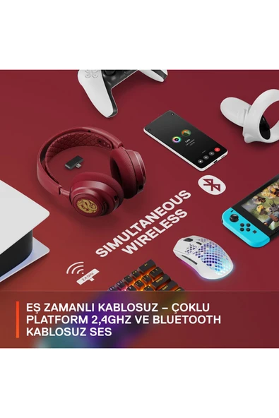 (OUTLET) SteelSeries Arctis Nova 7 Wireless ve Bluetooth Dragon Edition Kablosuz Oyuncu Kulaklığı - Resim 8