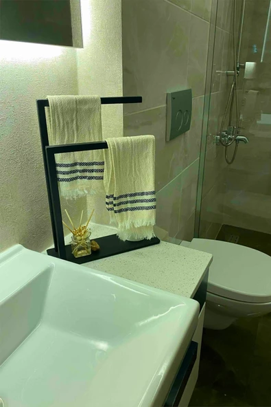 AJU Havluluk Tezgah Üzeri Kağıt El Havluluğu Ev Banyo Düzenleyici Paslanmaz Metal Montaj Gerektirmez - 8