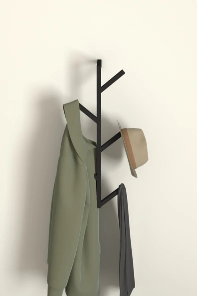 AJU Fidan Askılık 5 Kollu Antre Hol Askılığı Çanta Şal Mont Havlu Bornoz Çok Amaçlı Metal Askılık - 3