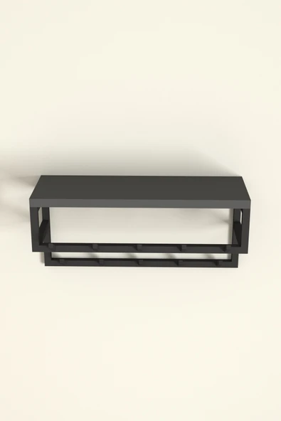 AJU Raflı Duvar Askılığı Portmanto Modern Metal Askılık Hol Koridor Mutfak Banyo Havlu Elbise Askısı - 7