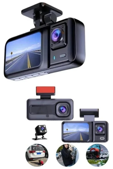 Blackbird A98 Çift Lensli Full HD 1080P Araç İçi Kamera DVR  170 Geniş Açı, G-Sensör, 2.0" Ekran, Döngü Kayıt - 2