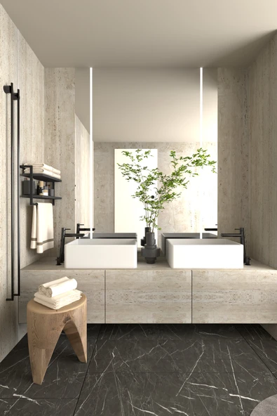 AJU Havluluk 2Katlı Kitaplık Aksesuar Rafı Ev Banyo Mutfak Düzenleyici Duvara Kolay Monte Çok Amaçlı Raf - 4