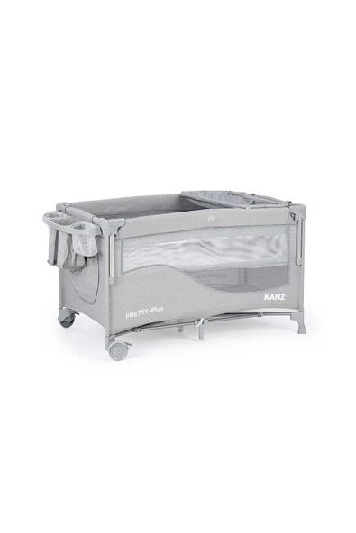 Kanz Pretty+Plus Anne Yanı & Oyun Parkı Park Yatak Gri - 2
