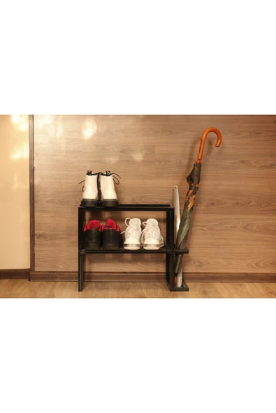 AJU Metal Ayakkabılık ve Şemsiye Standı Modern Giriş Düzeni için Şık Depolama Bot Çizme Rafı - 3