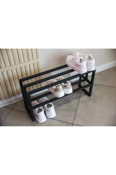 AJU Endüstriyel Metal Ayakkabılık Şık Modern Koridor Ayakkabı Rafı Dayanıklı Metal Stand Dolap İçi Raf