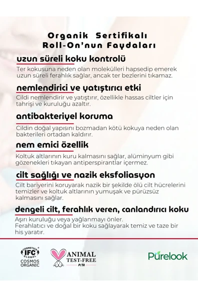 purelook Deodorant Roll On 50 Ml. Unısex (ORGANİK&VEGAN) - 3