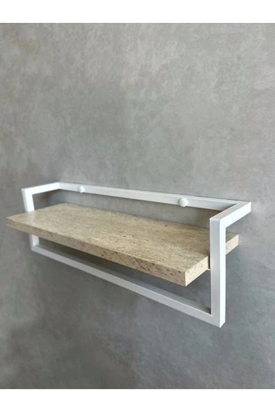 AJU Havluluk Banyo Rafı Sabunluk Şal Askılığı Havlu Askısı Banyo Mutfak Düzenleyici Modern Şık Raf - 7