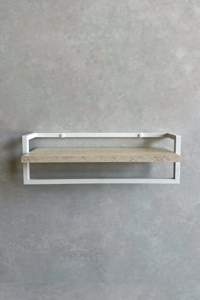 AJU Havluluk Banyo Rafı Sabunluk Şal Askılığı Havlu Askısı Banyo Mutfak Düzenleyici Modern Şık Raf - 5