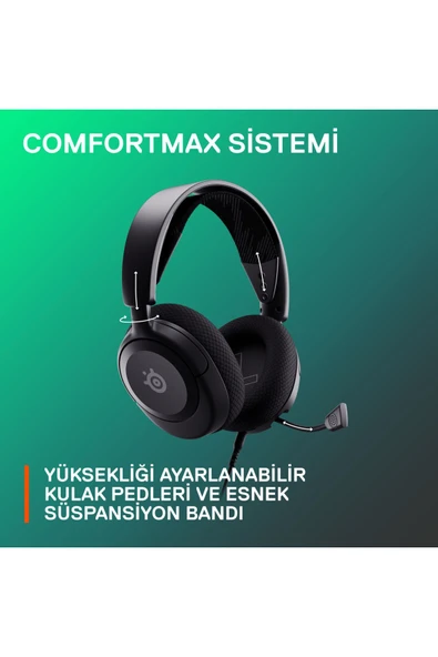(OUTLET) SteelSeries Arctis Nova 1 Multi-system Oyun Kulaklığı - Siyah - Resim 6